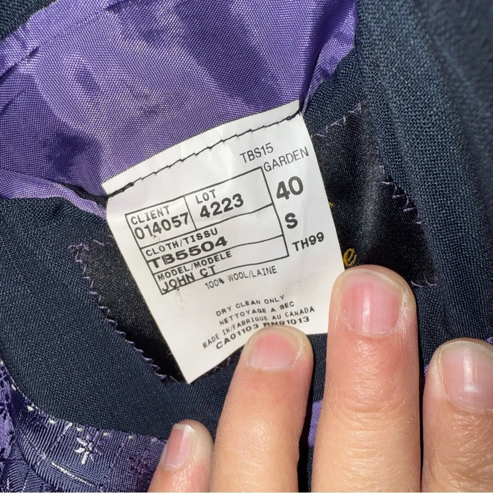 Ted Baker London Endurance Navy  Blazer with Lavender Lining